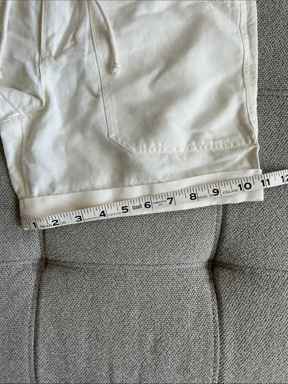Sundance White Drawstring Shorts - Picture 5 of 7